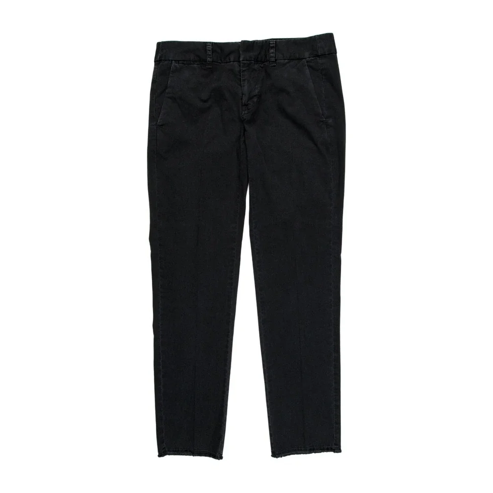 Nili‎ Lotan Womens East Hampton Pants Gray Black Cotton Stretch Low Rise 00 XXS